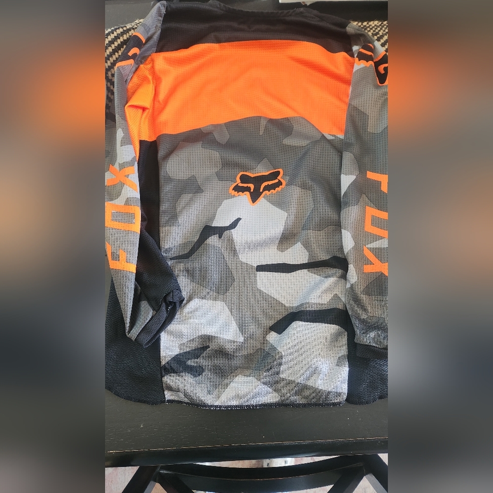 Fox Racing Orange and Gray Camo Jersey